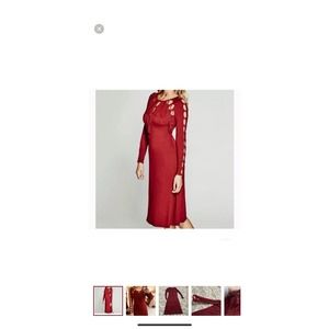 Marciano Midi Burgundy Dress - image 1